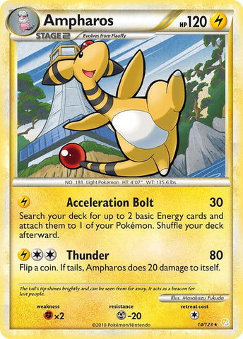 Ampharos 14/123 (HeartGold SoulSilver)  - Reverse Holofoil
