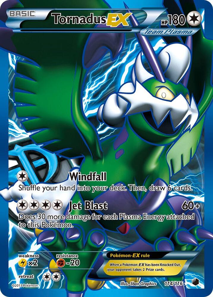 Tornadus EX Team Plasma 114/116 (Plasma Freeze)  - Holofoil
