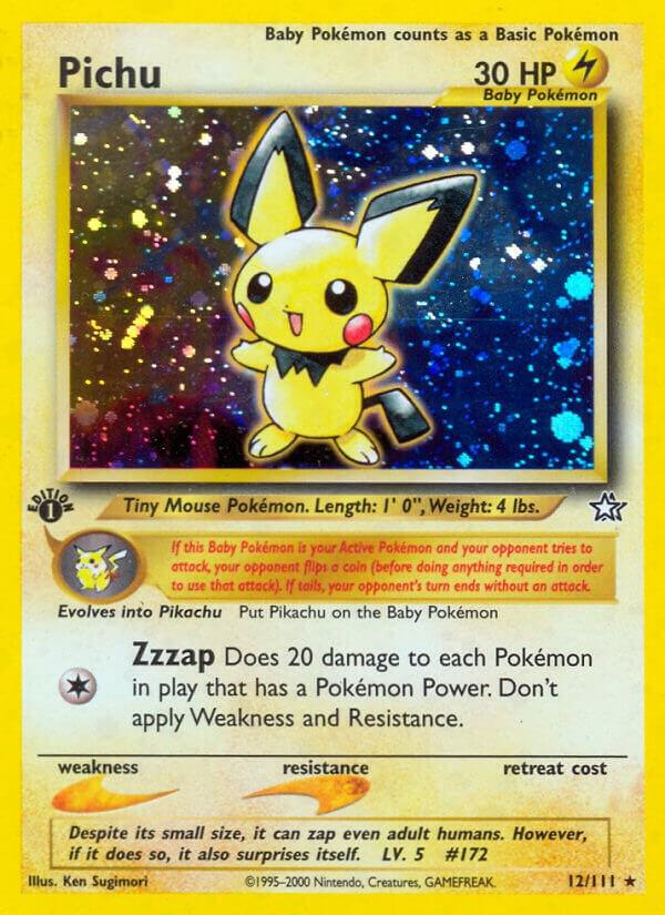 Pichu 012/111 (Neo Genesis)  - 1st Edition Holofoil