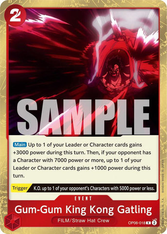 Gum-Gum King Kong Gatling OP06-018 (Wings of the Captain)  - Foil