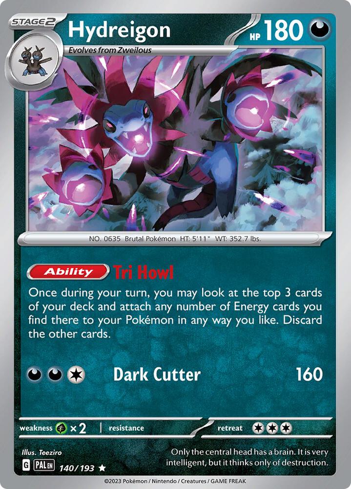 Hydreigon 140/193 (SV02: Paldea Evolved)  - Holofoil