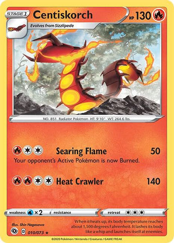 Centiskorch 10/73 (Champion's Path)  - Holofoil