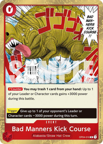 Bad Manners Kick Course (Reprint) OP04-016 (Premium Booster -The Best- Vol. 2)  - Foil