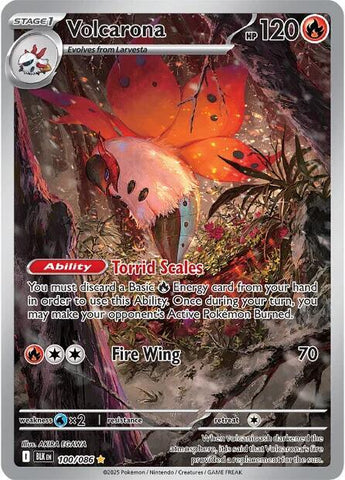 Volcarona 100/086 (SV: Black Bolt)  - Holofoil
