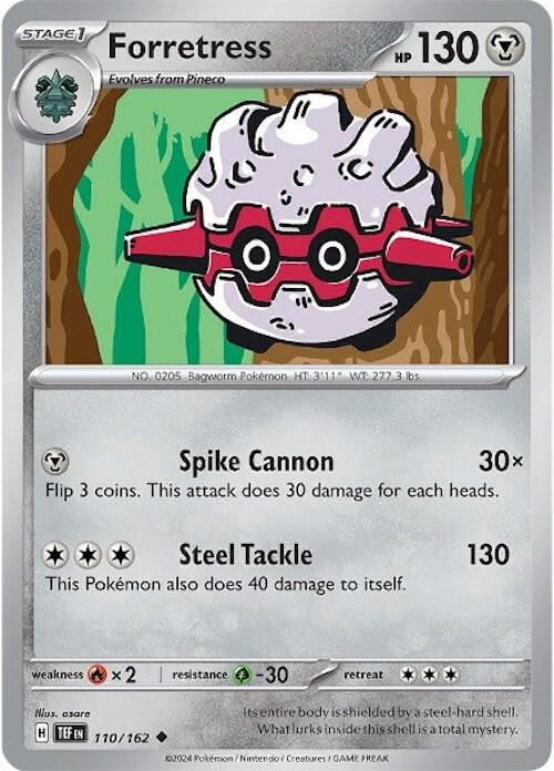 Forretress 110/162 (SV05: Temporal Forces)  - Reverse Holofoil