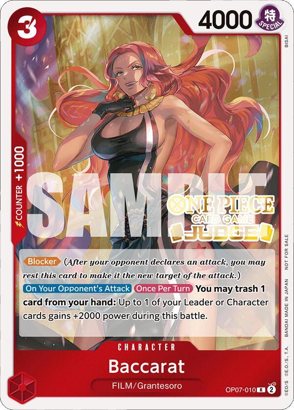 Baccarat (Judge Pack Vol.4) OP07-010 (One Piece Promotion Cards)  - Foil