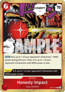 Honesty Impact OP11-018 (A Fist of Divine Speed)  - Foil