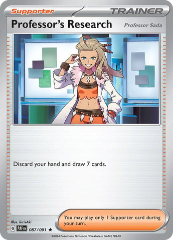 Professors Research Professor Sada 087 091 087/091 (SV: Paldean Fates)  - Holofoil