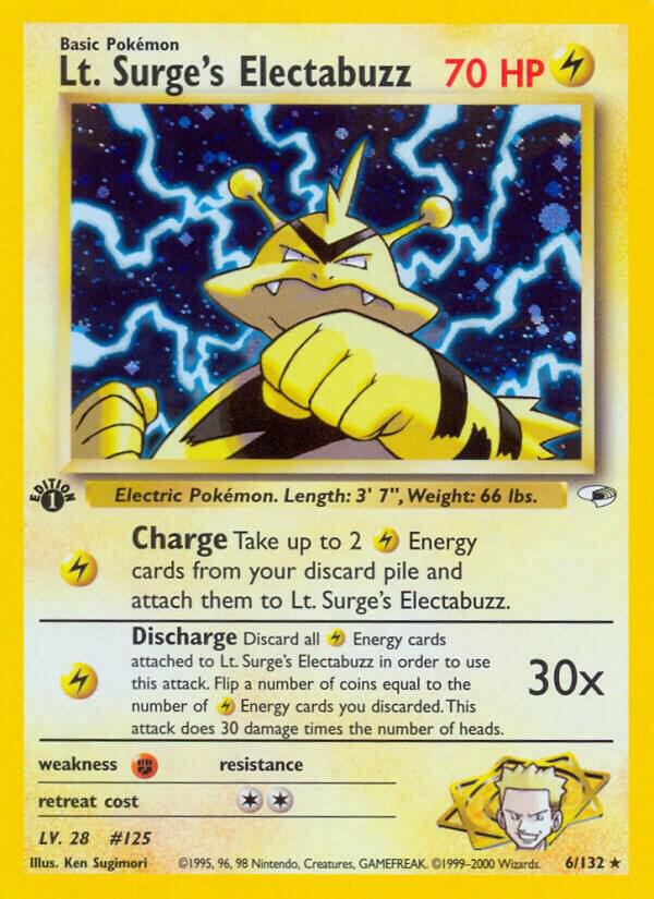 Lt. Surge's Electabuzz 006/132 (Gym Heroes)  - 1st Edition Holofoil