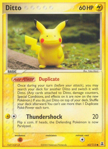 Ditto Pikachu 063/113 (Delta Species) 