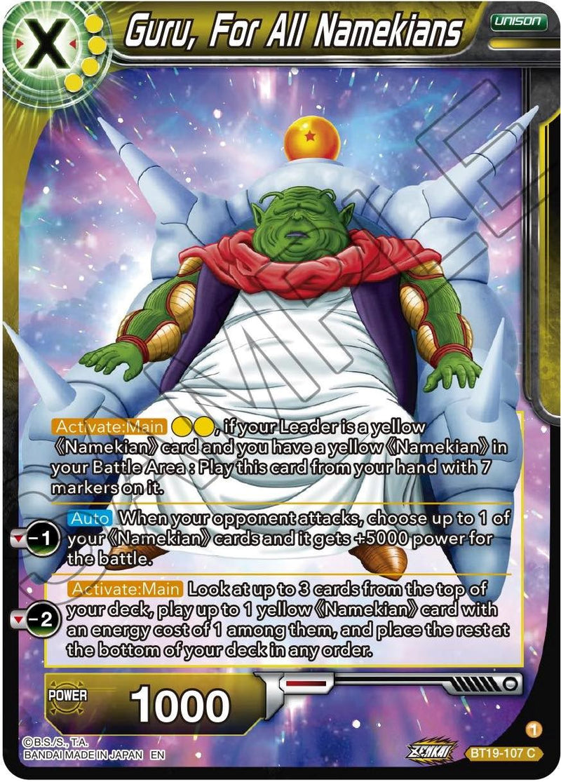 Guru, For All Namekians (BT19-107) [Fighter's Ambition]