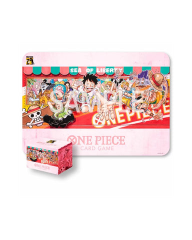 One piece Card Game Playmat and Card Case Set 25th Edition